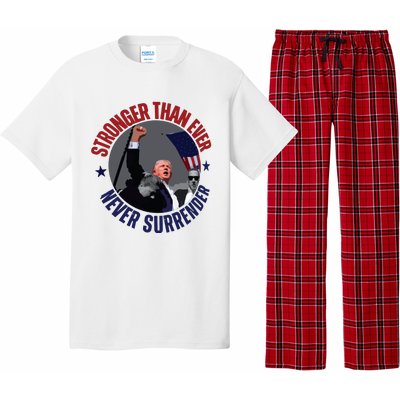 Trump Shot Photo Never Surrender Trump 2024 Butler Rally Trump Pajama Set