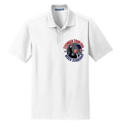 Trump Shot Photo Never Surrender Trump 2024 Butler Rally Trump Dry Zone Grid Polo