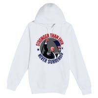 Trump Shot Photo Never Surrender Trump 2024 Butler Rally Trump Premium Pullover Hoodie