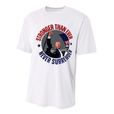 Trump Shot Photo Never Surrender Trump 2024 Butler Rally Trump Performance Sprint T-Shirt