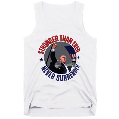 Trump Shot Photo Never Surrender Trump 2024 Butler Rally Trump Tank Top