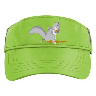 The Squirrel Protect The Nut Cool Vector Design Adult Drive Performance Visor