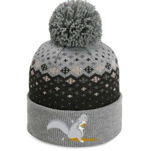 The Squirrel Protect The Nut Cool Vector Design The Baniff Cuffed Pom Beanie