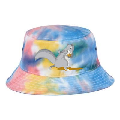 The Squirrel Protect The Nut Cool Vector Design Tie Dye Newport Bucket Hat