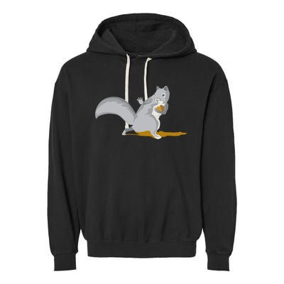 The Squirrel Protect The Nut Cool Vector Design Garment-Dyed Fleece Hoodie