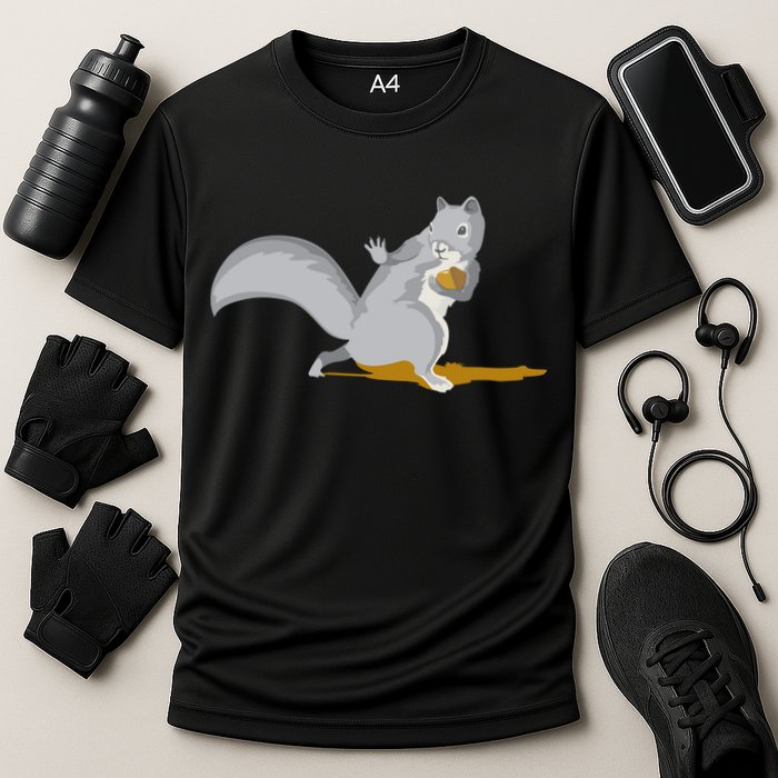 The Squirrel Protect The Nut Cool Vector Design Performance Shirt
