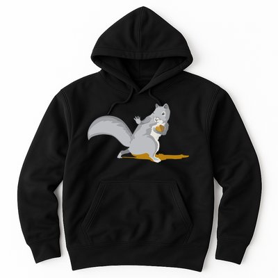 The Squirrel Protect The Nut Cool Vector Design Hoodie