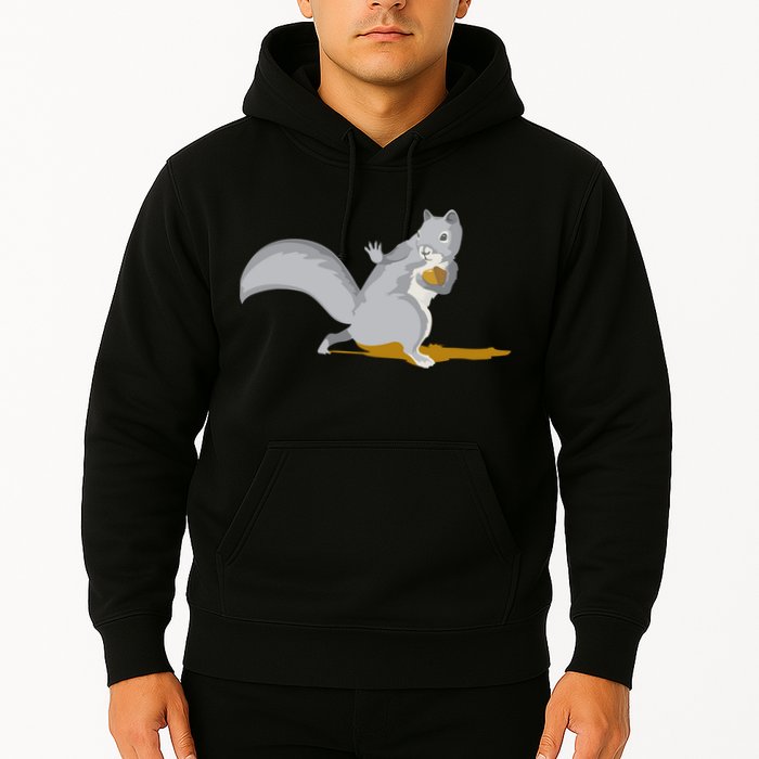 The Squirrel Protect The Nut Cool Vector Design Hoodie