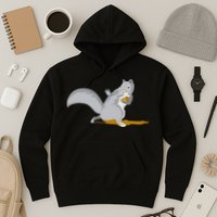 The Squirrel Protect The Nut Cool Vector Design Hoodie