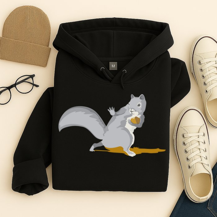 The Squirrel Protect The Nut Cool Vector Design Hoodie