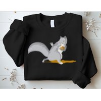 The Squirrel Protect The Nut Cool Vector Design Sweatshirt
