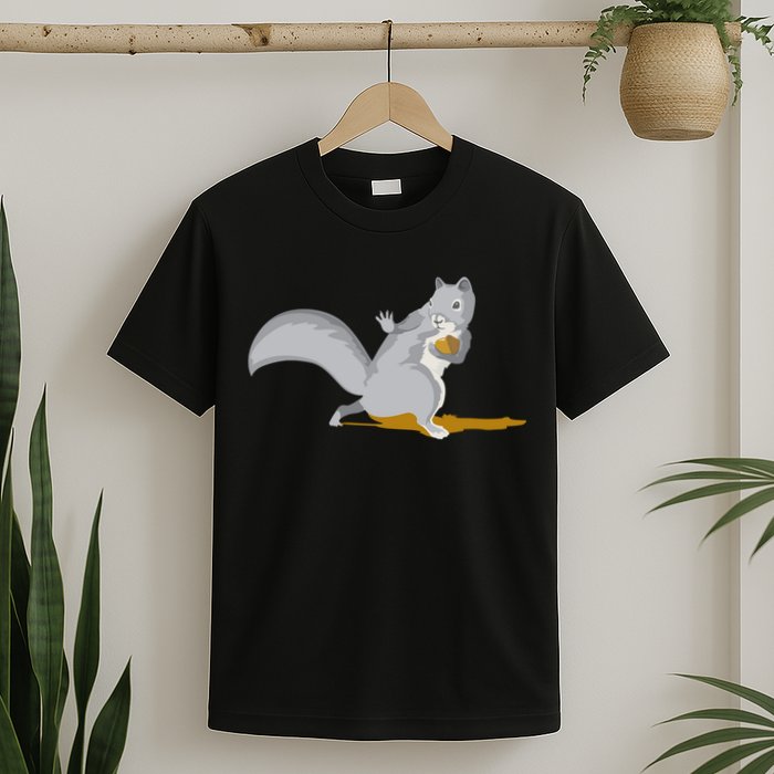 The Squirrel Protect The Nut Cool Vector Design T-Shirt