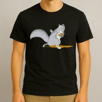 The Squirrel Protect The Nut Cool Vector Design T-Shirt