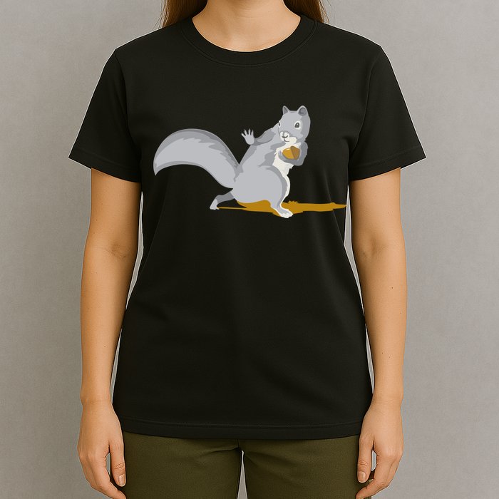 The Squirrel Protect The Nut Cool Vector Design T-Shirt