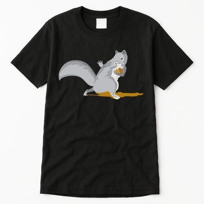 The Squirrel Protect The Nut Cool Vector Design Tall T-Shirt