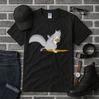 The Squirrel Protect The Nut Cool Vector Design Tall T-Shirt