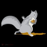 The Squirrel Protect The Nut Cool Vector Design Tall T-Shirt