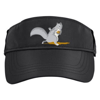 The Squirrel Protect The Nut Cool Vector Design Adult Drive Performance Visor