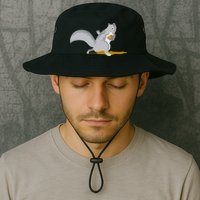 The Squirrel Protect The Nut Cool Vector Design Bucket Hat