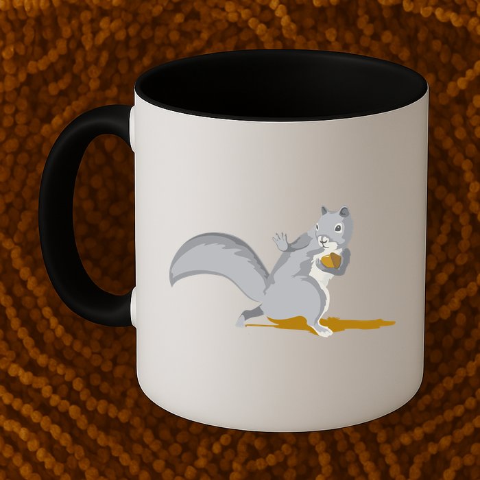 The Squirrel Protect The Nut Cool Vector Design Mug