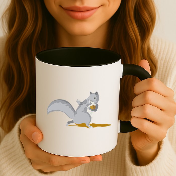 The Squirrel Protect The Nut Cool Vector Design Mug
