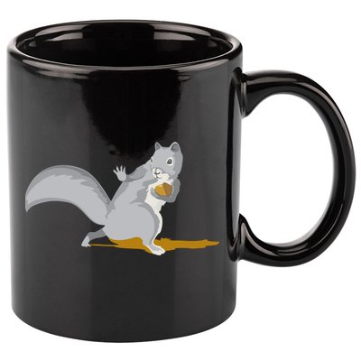 The Squirrel Protect The Nut Cool Vector Design 11oz C Handle Ceramic Mug