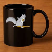 The Squirrel Protect The Nut Cool Vector Design 11oz C Handle Ceramic Mug
