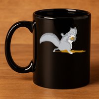 The Squirrel Protect The Nut Cool Vector Design 11oz C Handle Ceramic Mug