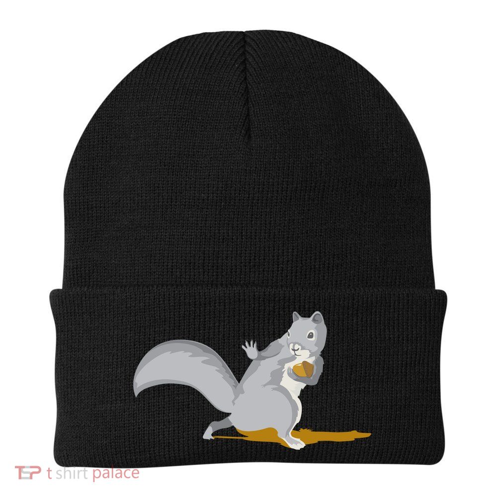 The Squirrel Protect The Nut Cool Vector Design Beanie