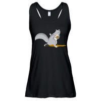 The Squirrel Protect The Nut Cool Vector Design Ladies Essential Flowy Tank