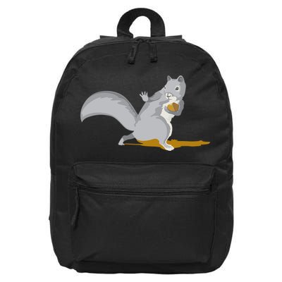 The Squirrel Protect The Nut Cool Vector Design 16 in Basic Backpack