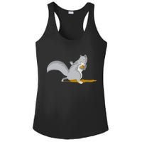 The Squirrel Protect The Nut Cool Vector Design Ladies PosiCharge Competitor Racerback Tank