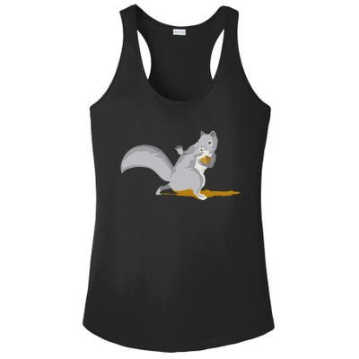 The Squirrel Protect The Nut Cool Vector Design Ladies PosiCharge Competitor Racerback Tank