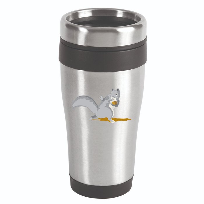 The Squirrel Protect The Nut Cool Vector Design 16oz Travel Tumbler