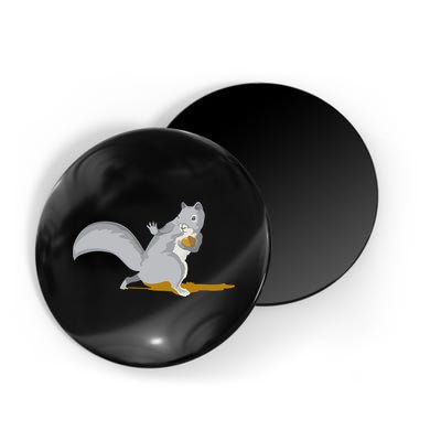 The Squirrel Protect The Nut Cool Vector Design Magnet