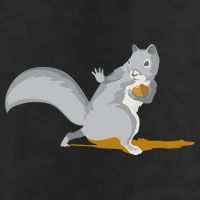 The Squirrel Protect The Nut Cool Vector Design Large Microfiber Waffle Golf Towel