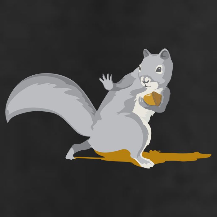 The Squirrel Protect The Nut Cool Vector Design Large Microfiber Waffle Golf Towel