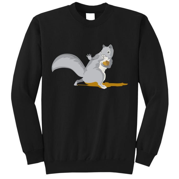The Squirrel Protect The Nut Cool Vector Design Tall Sweatshirt