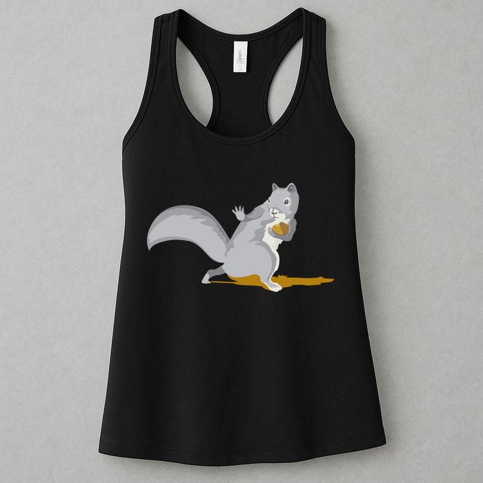 The Squirrel Protect The Nut Cool Vector Design Womens Tank Top