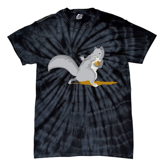 The Squirrel Protect The Nut Cool Vector Design Tie-Dye T-Shirt