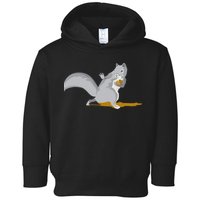 The Squirrel Protect The Nut Cool Vector Design Toddler Hoodie