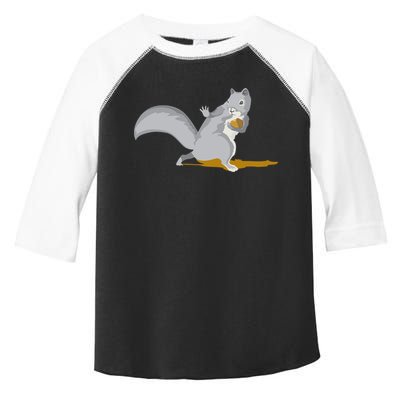 The Squirrel Protect The Nut Cool Vector Design Toddler Fine Jersey T-Shirt