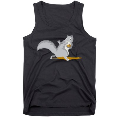 The Squirrel Protect The Nut Cool Vector Design Tank Top