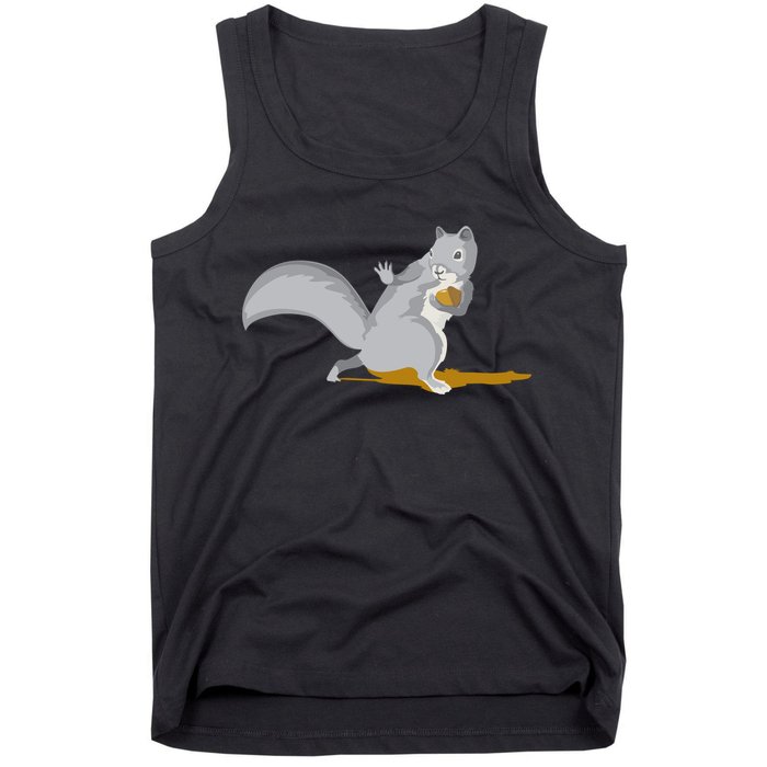 The Squirrel Protect The Nut Cool Vector Design Tank Top