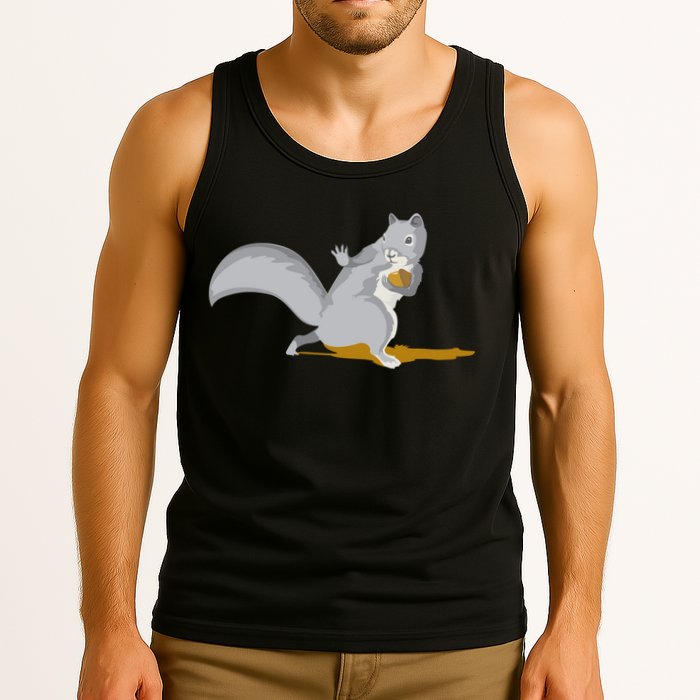The Squirrel Protect The Nut Cool Vector Design Tank Top