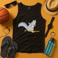 The Squirrel Protect The Nut Cool Vector Design Tank Top