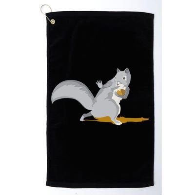 The Squirrel Protect The Nut Cool Vector Design Golf Towel