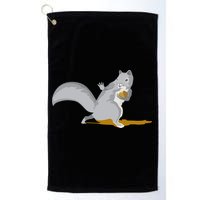 The Squirrel Protect The Nut Cool Vector Design Golf Towel
