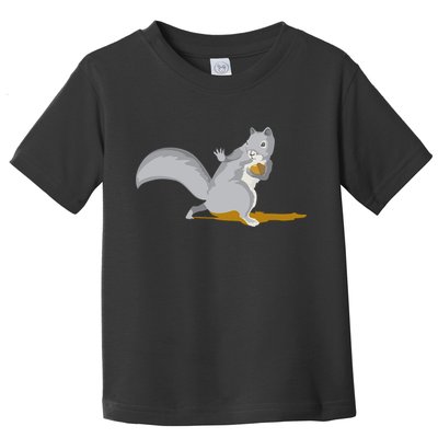 The Squirrel Protect The Nut Cool Vector Design Toddler T-Shirt