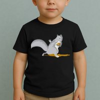 The Squirrel Protect The Nut Cool Vector Design Toddler T-Shirt